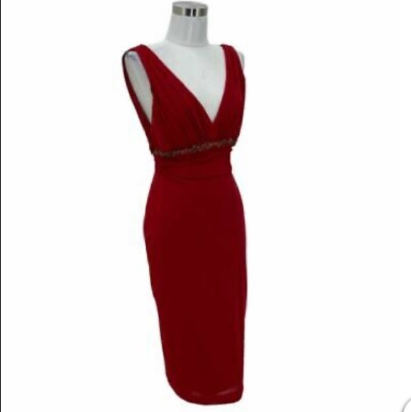 Red Dress Designer size 4 Small - Picture 3 of 3